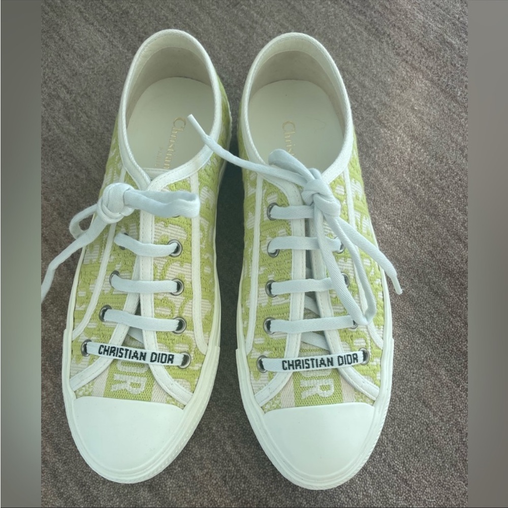 ISO Dior walk n dior sneakers lime avocado green side 8